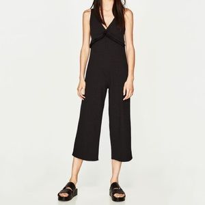 Zara Black Sleeveless Jumpsuit